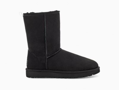 UGG Classic Short II Graphic Logo Boots for Womens - Black India